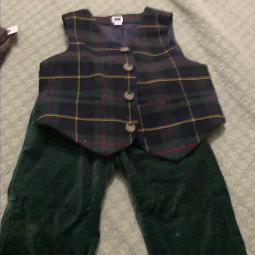 Janie and Jack vest and velour were 2t